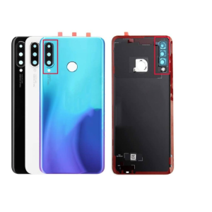 Huawei P30 Lite (24Mp) Kamera Camlı Pil Kapağı-Beyaz